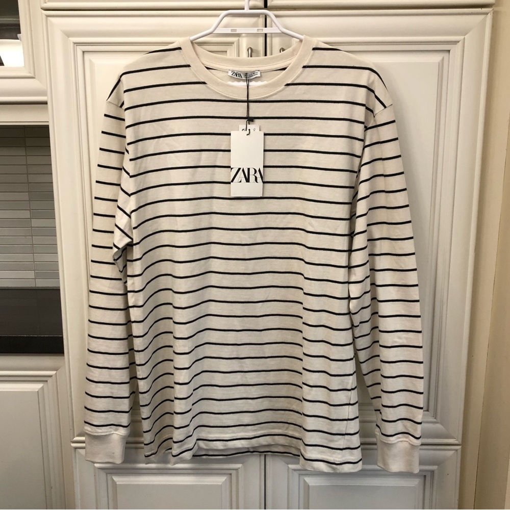 NWT Zara striped men’s long sleeve t-shirt